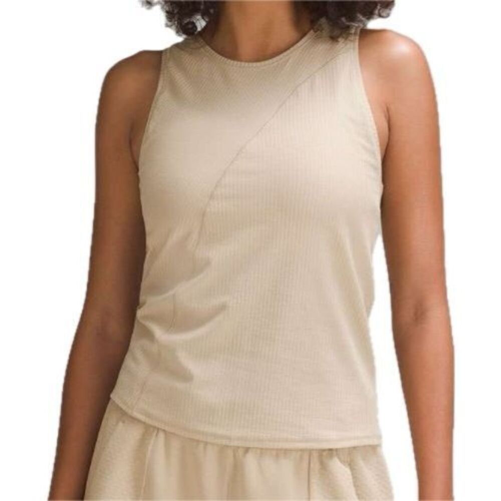 Lululemon Asymmetrical Ribbed Cotton Tank Top Trench, NWOT, Small